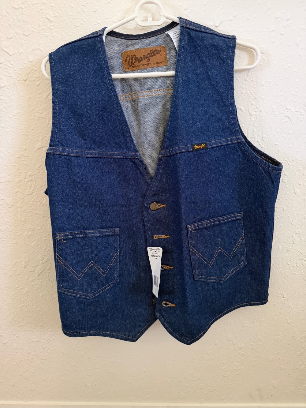 Wrangler Blue Denim Button-Front Vest